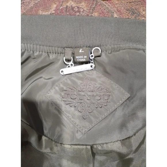 Jou Jou Bomber Jacket Green/White, Size L - Picture 6 of 7